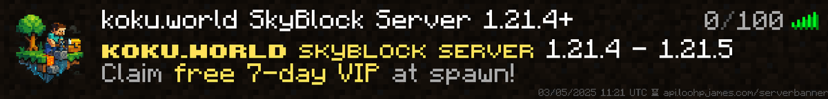 koku.world SkyBlock FREE VIP